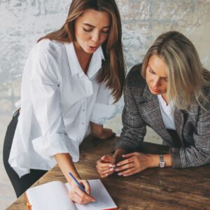 businesswomen working together
